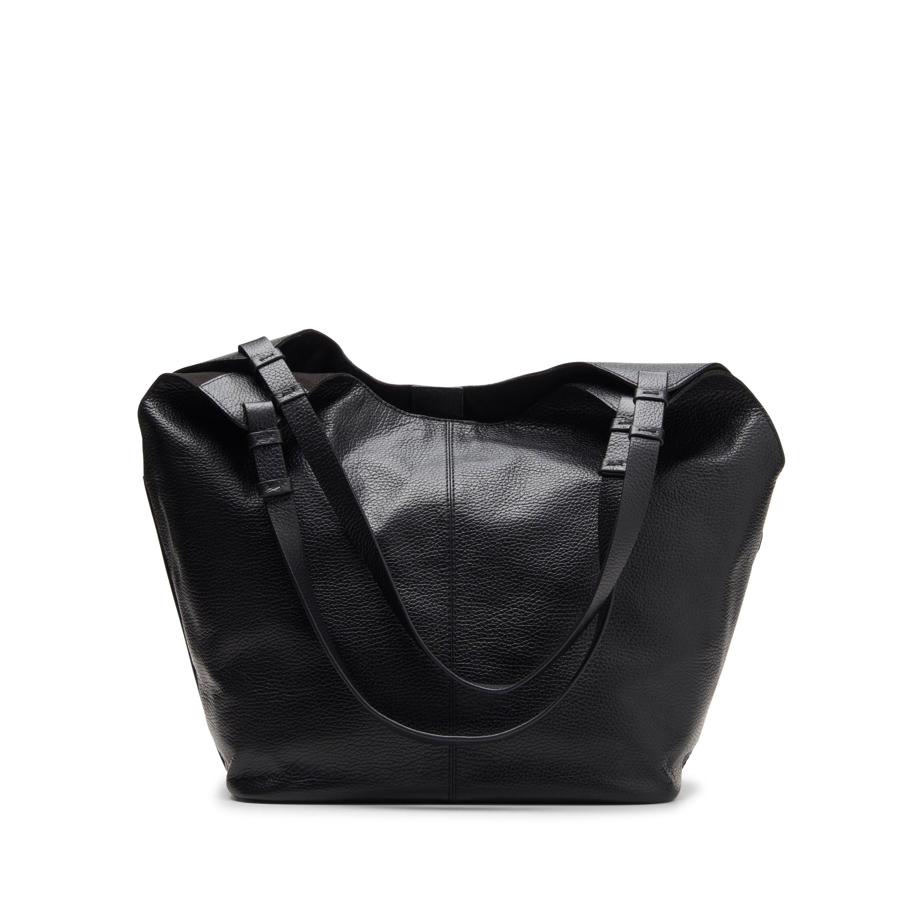 Clarks Casual Tote Black Leather Tote Bag