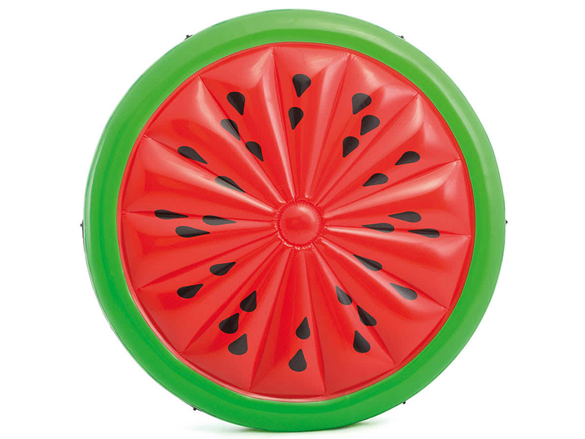 - Ile gonflable flottante 2 places pastèque en vinyle rouge