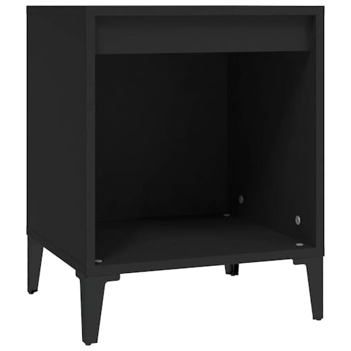 NNEVL Bedside Cabinets 2 pcs Black 40x35x50 cm