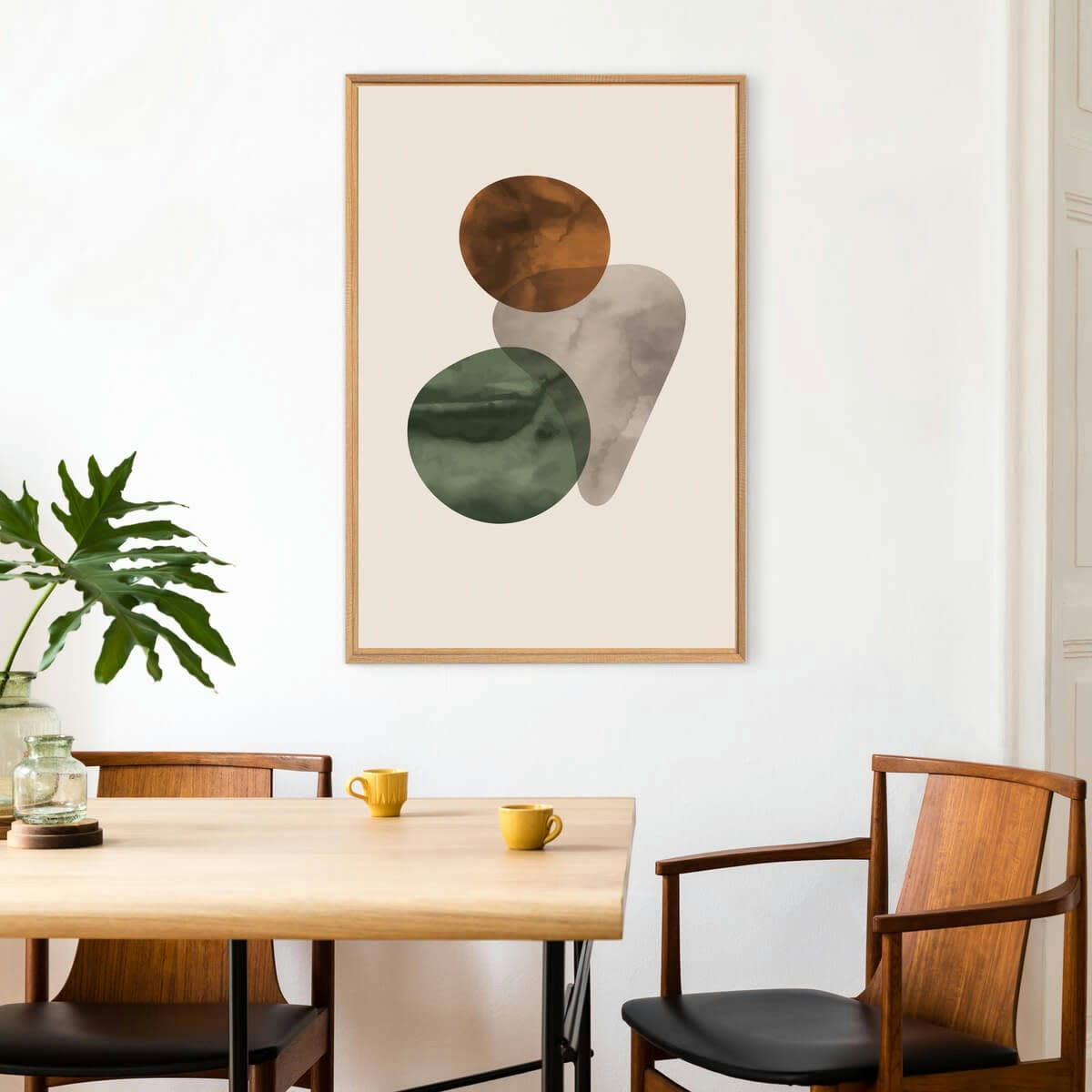 ABSTRAIT - Tableau mural encadré formes géométriques 65x97 cm