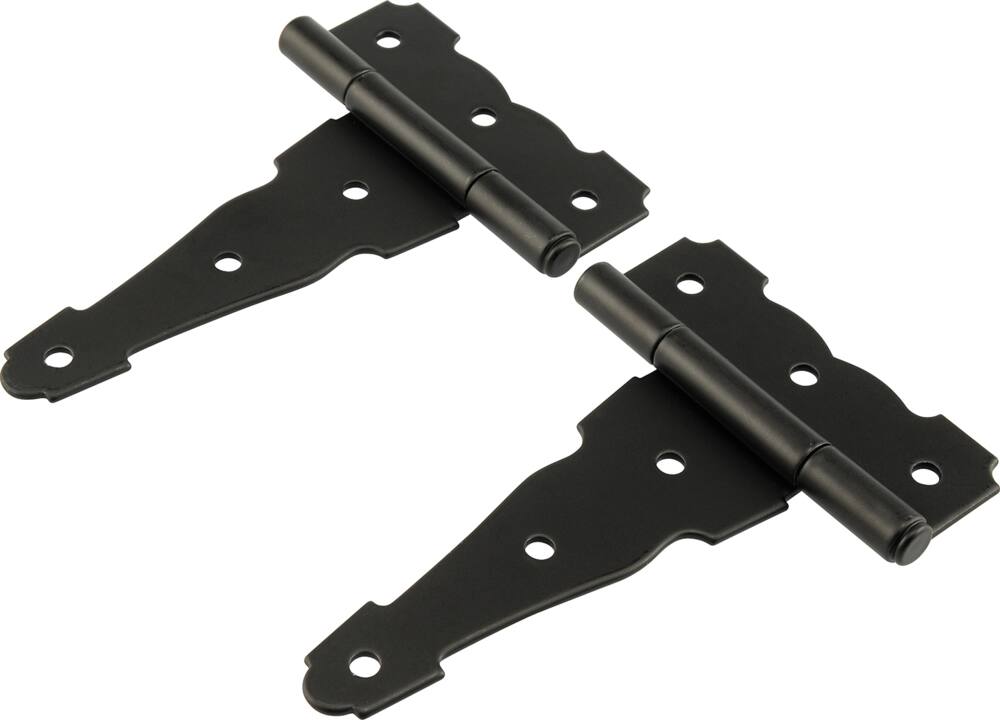 Hillman Ornamental Reversible Gate T-Hinge, Black