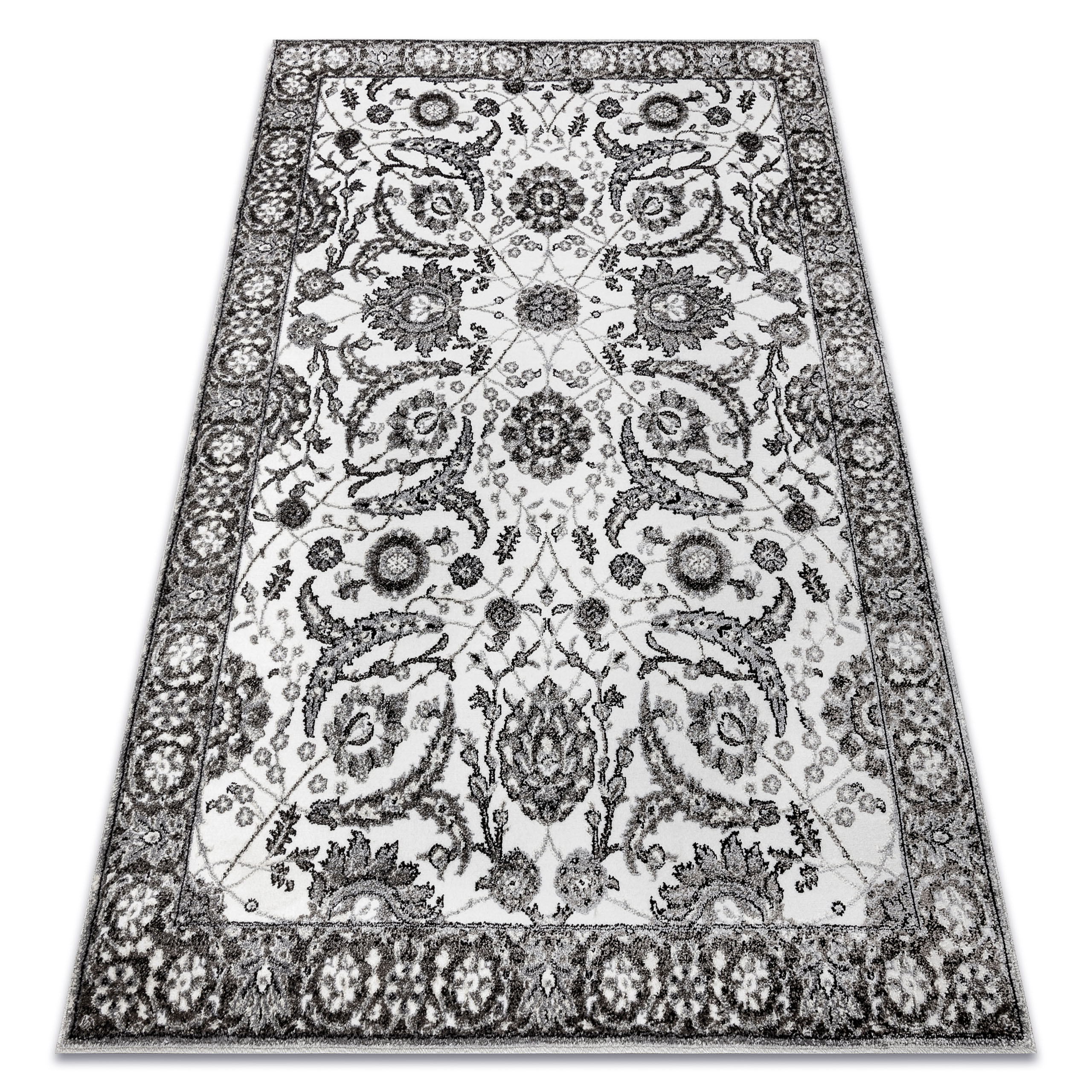 Dywan MATEO 8037/644 Klasyczny ramka, kwiaty - strukturalny 80x150 cm