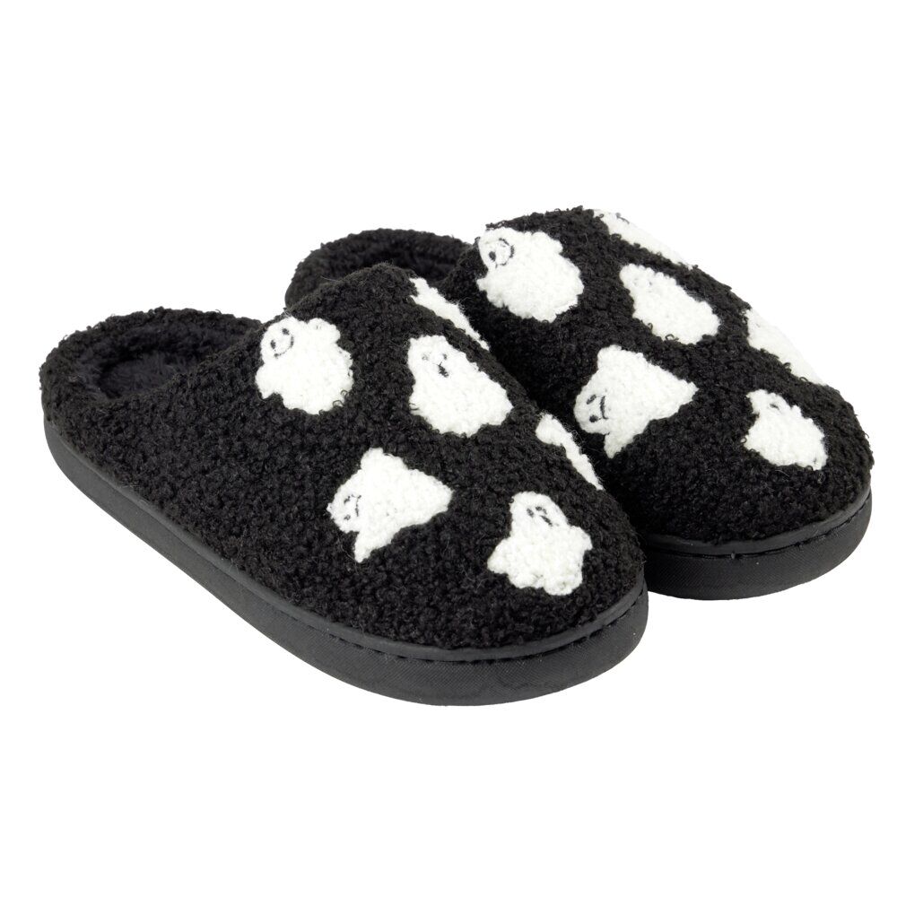 Chaussons unisexes noir fantôme Halloween 36à45