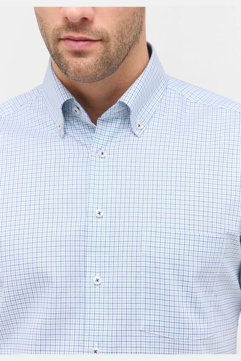 ETERNA Modern Fit Hemd blau, Kariert