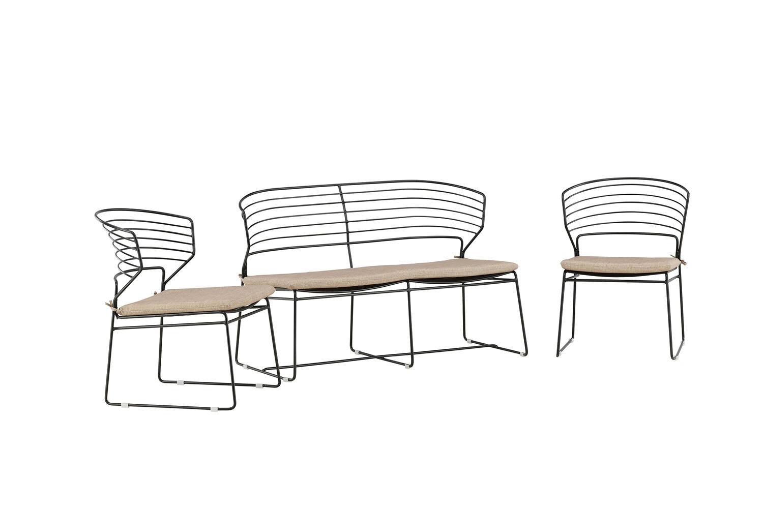 Rebellenclub Naxos Loungeset - Zwart