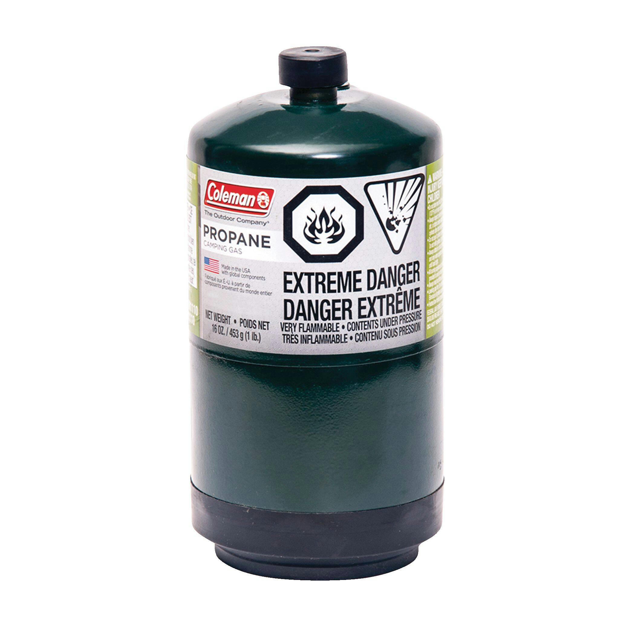 Coleman Propane Gas Cylinder/Canister, Fuel For Camping Stoves, Lanterns & Heaters, 16-oz