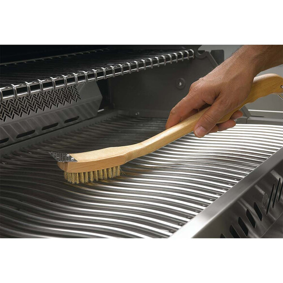 Brosse poils laiton 45 cm   manche bois   grattoir - Napoleon