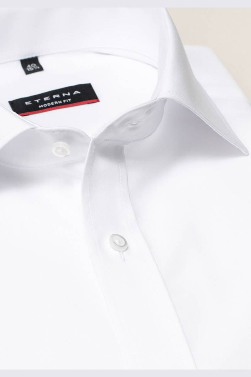 ETERNA Modern Fit Hemd weiss, Einfarbig (extra kurzer Arm)