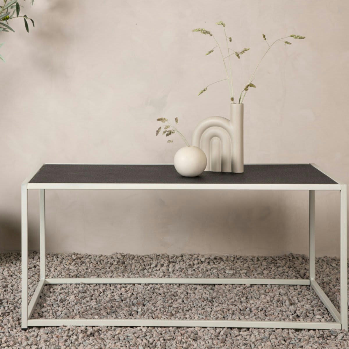 OFIKIA - Table basse extérieur 110x60cm en métal