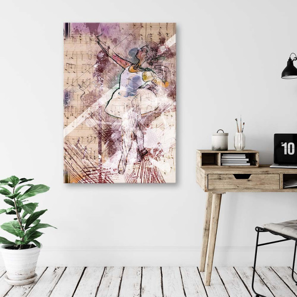 Feeby Obraz na płótnie Baletnica taniec vintage 40x60