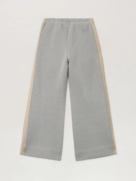 Lurex Wide Leg Track Pants