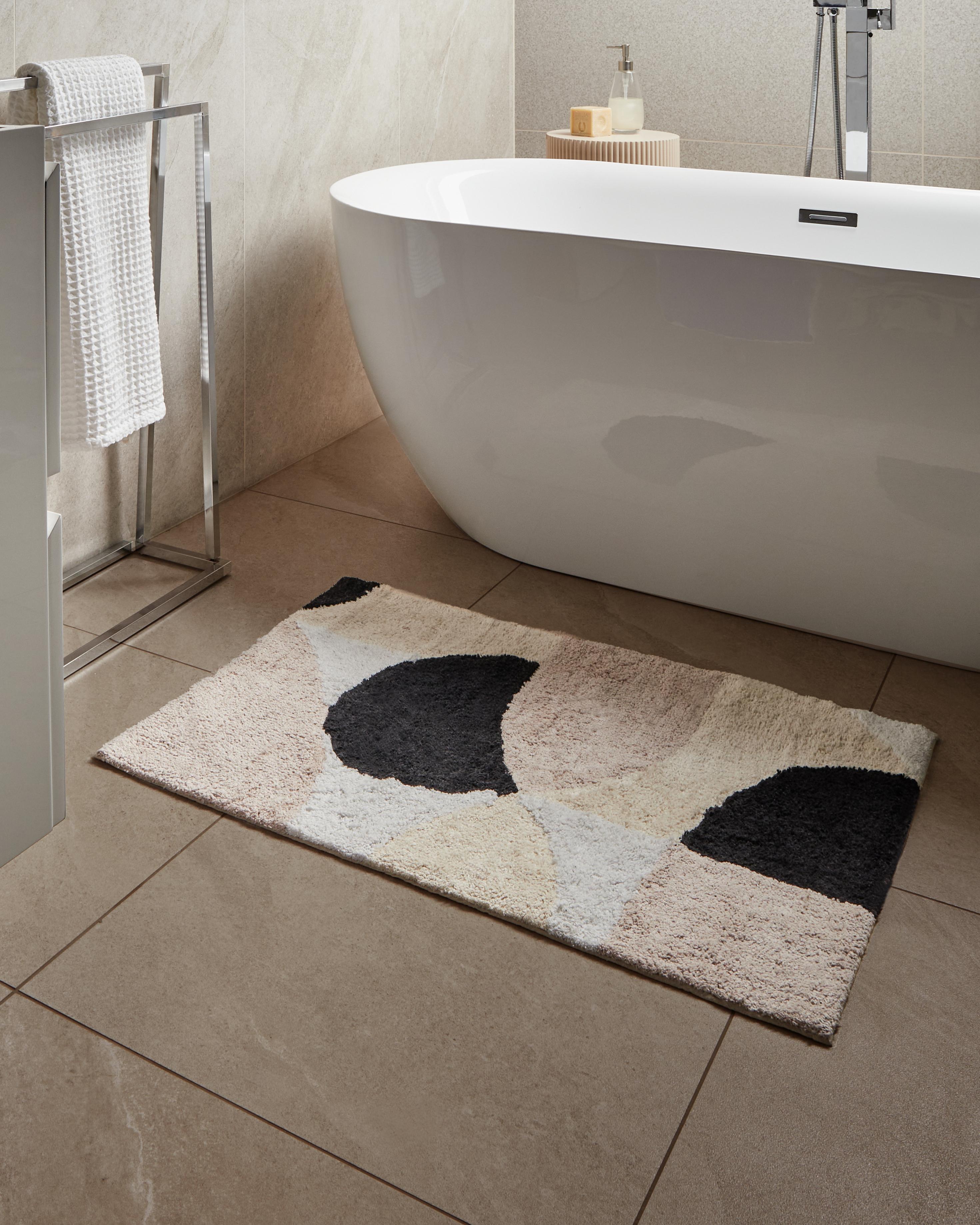 Bath Mat SANOLI Beige 60 x 90 cm Cotton