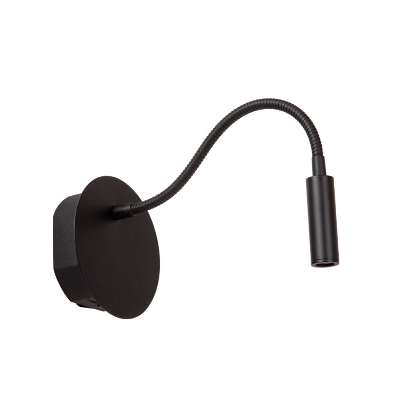 Lampe de chevet murale LED Jolijn sur batterie articulée noire 2 W LUCIDE