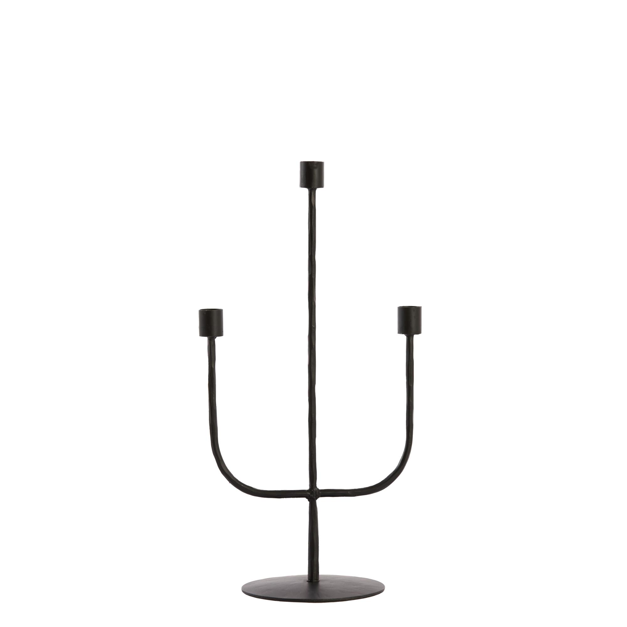 Light & Living kandelaar Nicole - zwart - 22.5x15x45.5cm