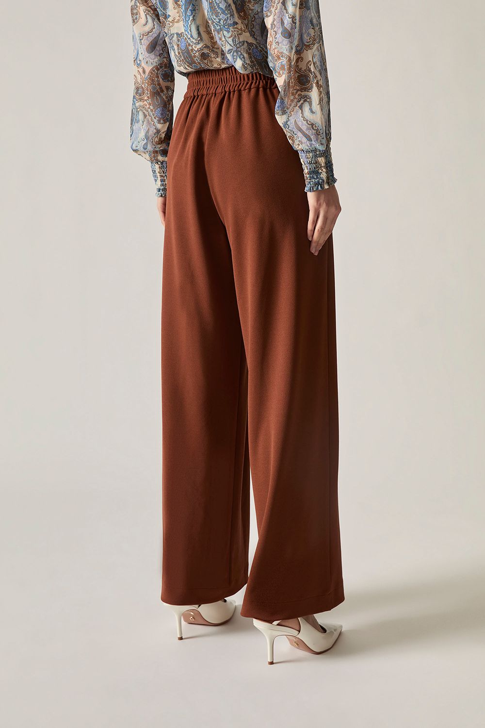 James Lakeland Rust Wide Leg Suit Trousers