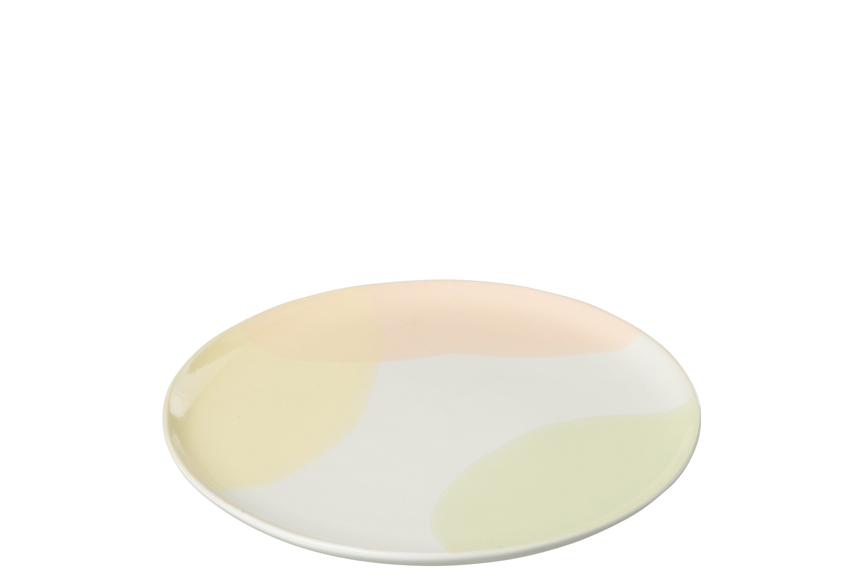 J-Line bord Punt - porselein - mix - small - 4 stuks