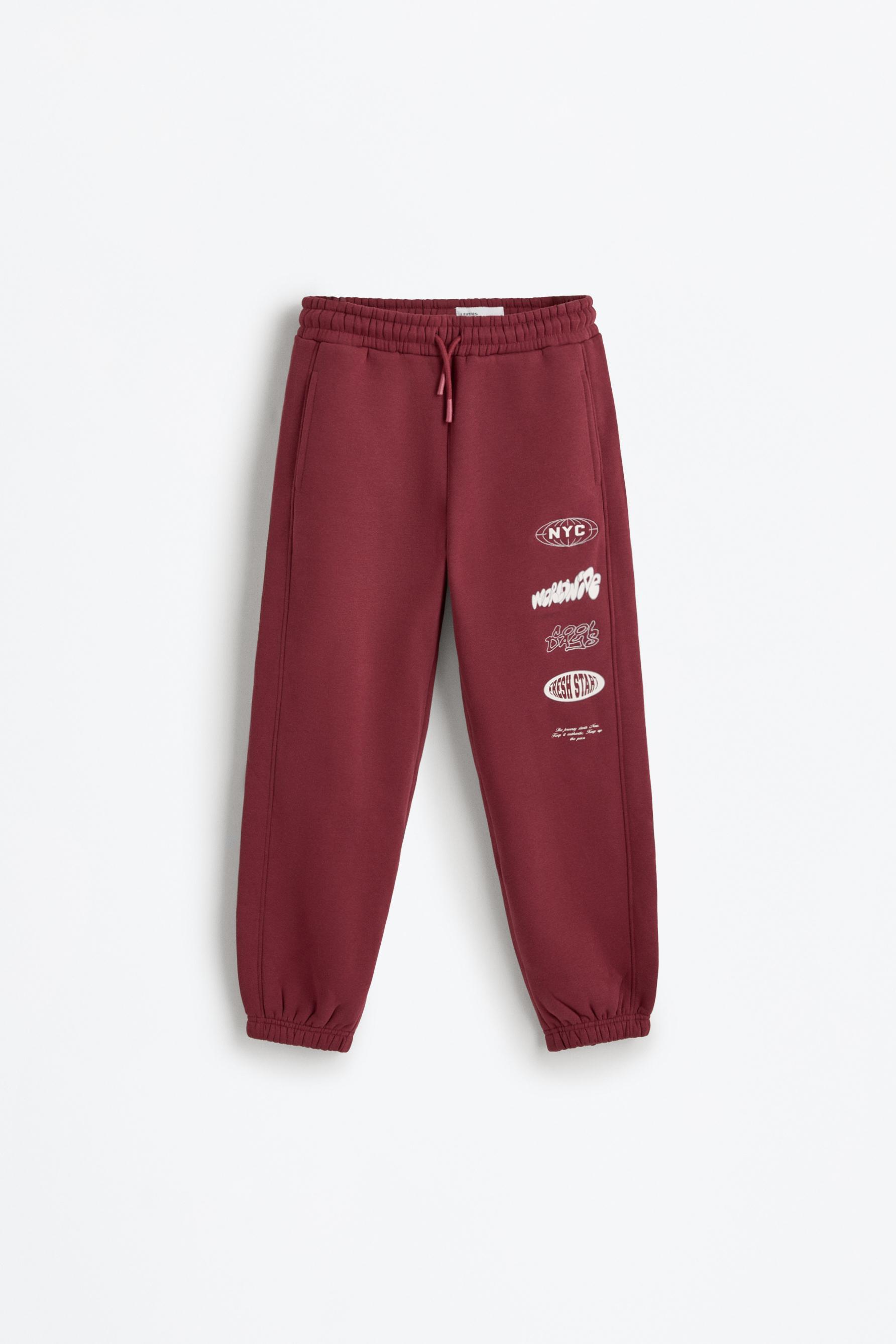 Pantalón felpa estampado