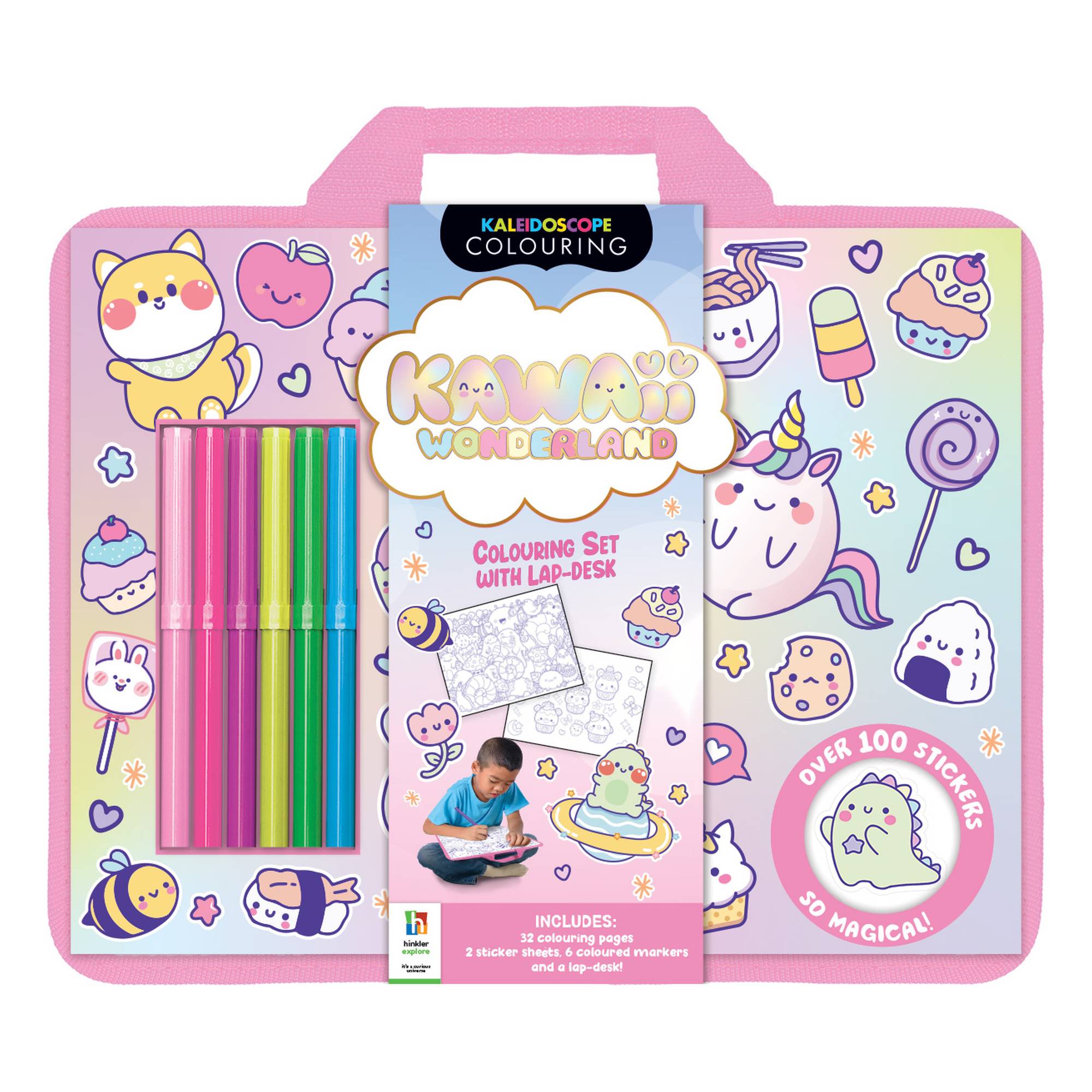 Kawaii Wonderland Colour and Activity Set with Lap Desk