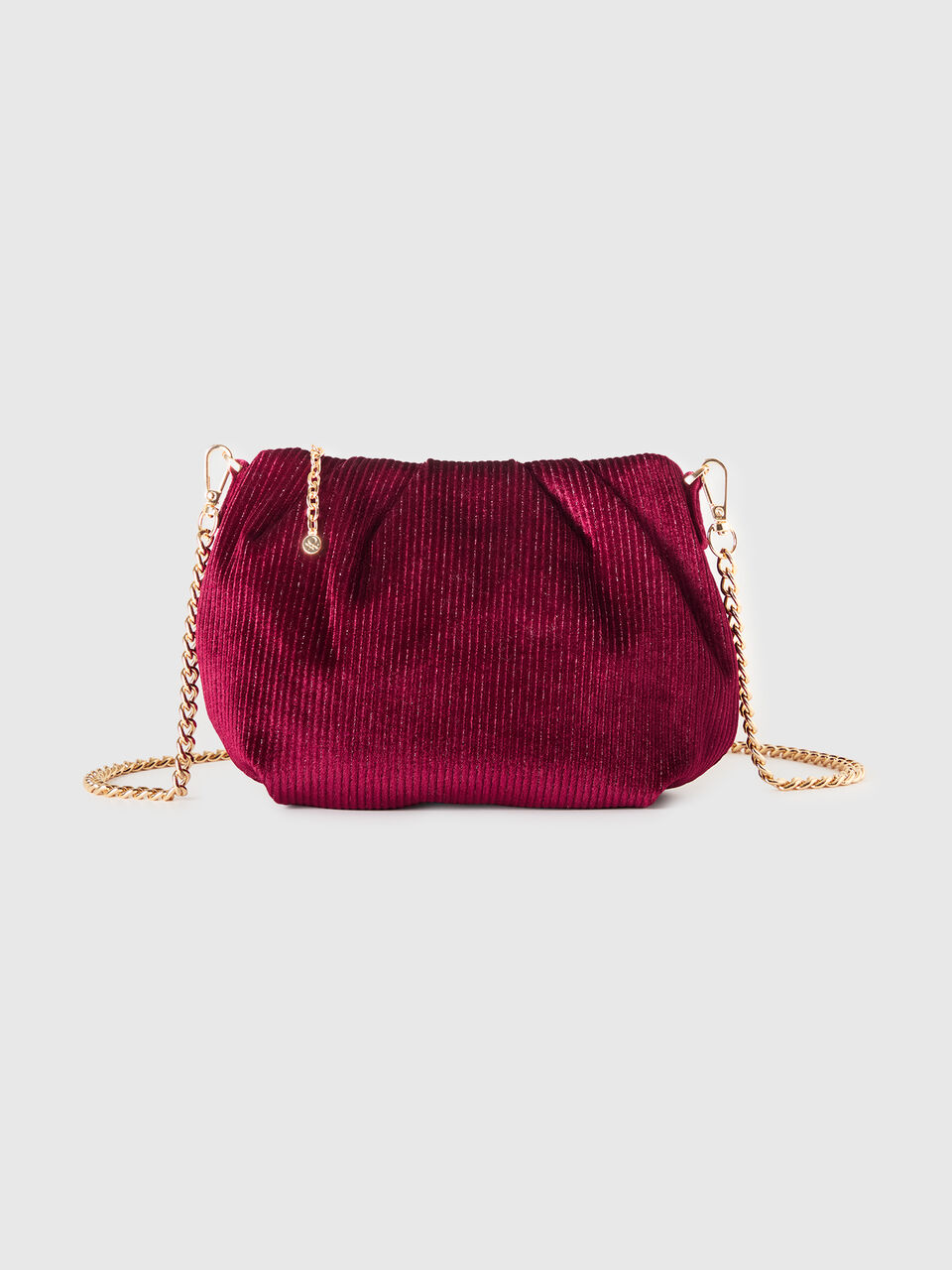 Mini velvet bag with lurex