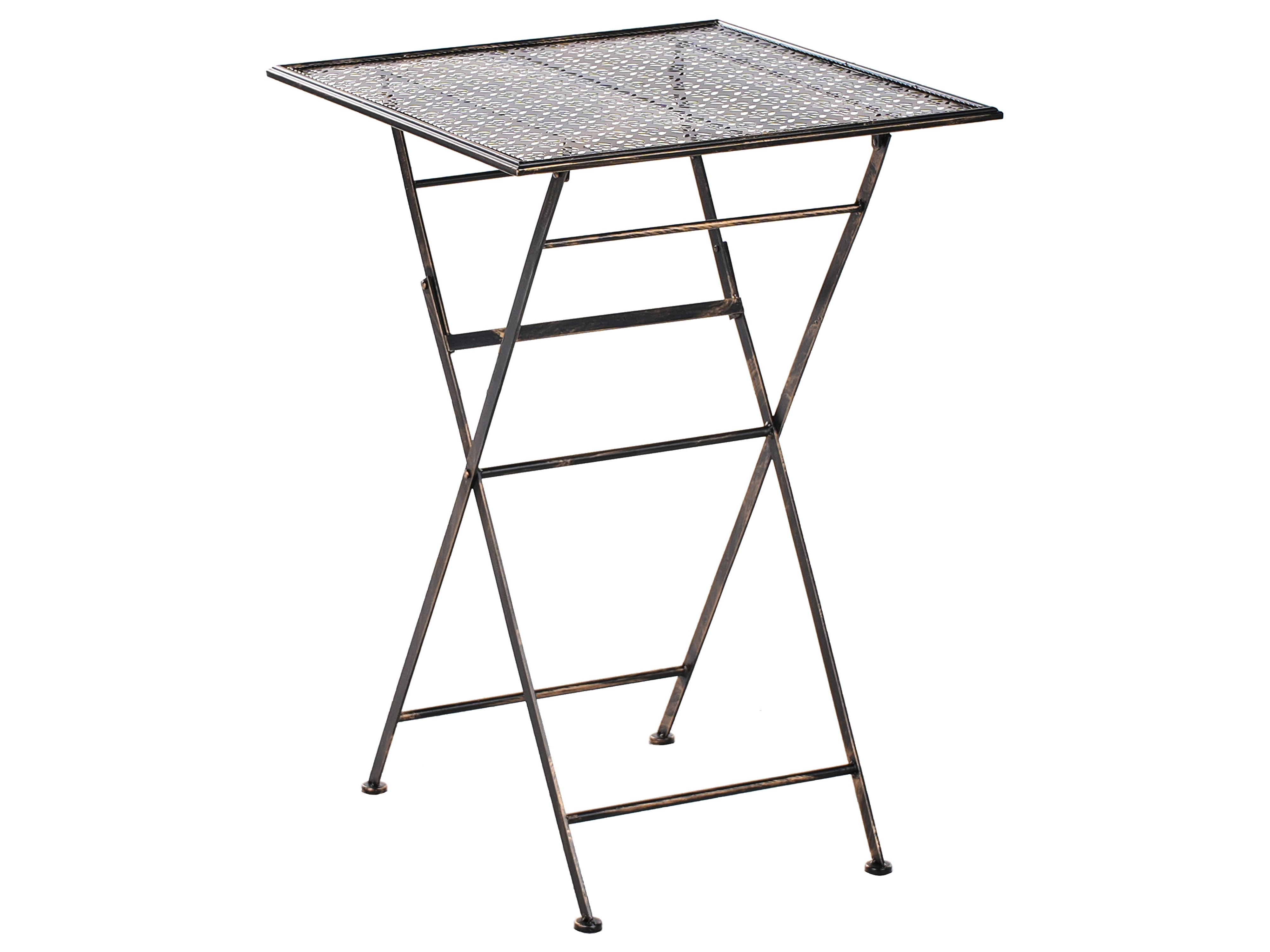 Garden Bar Set Folding BORMIO Metal Black