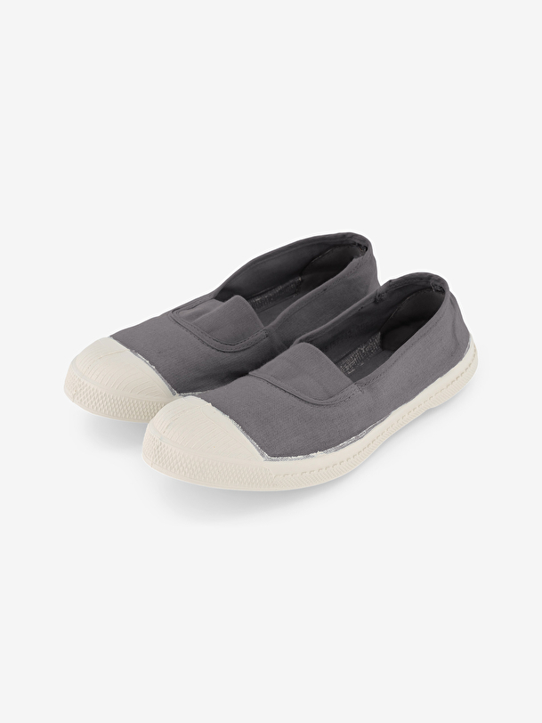 Tennis elastique femme gris