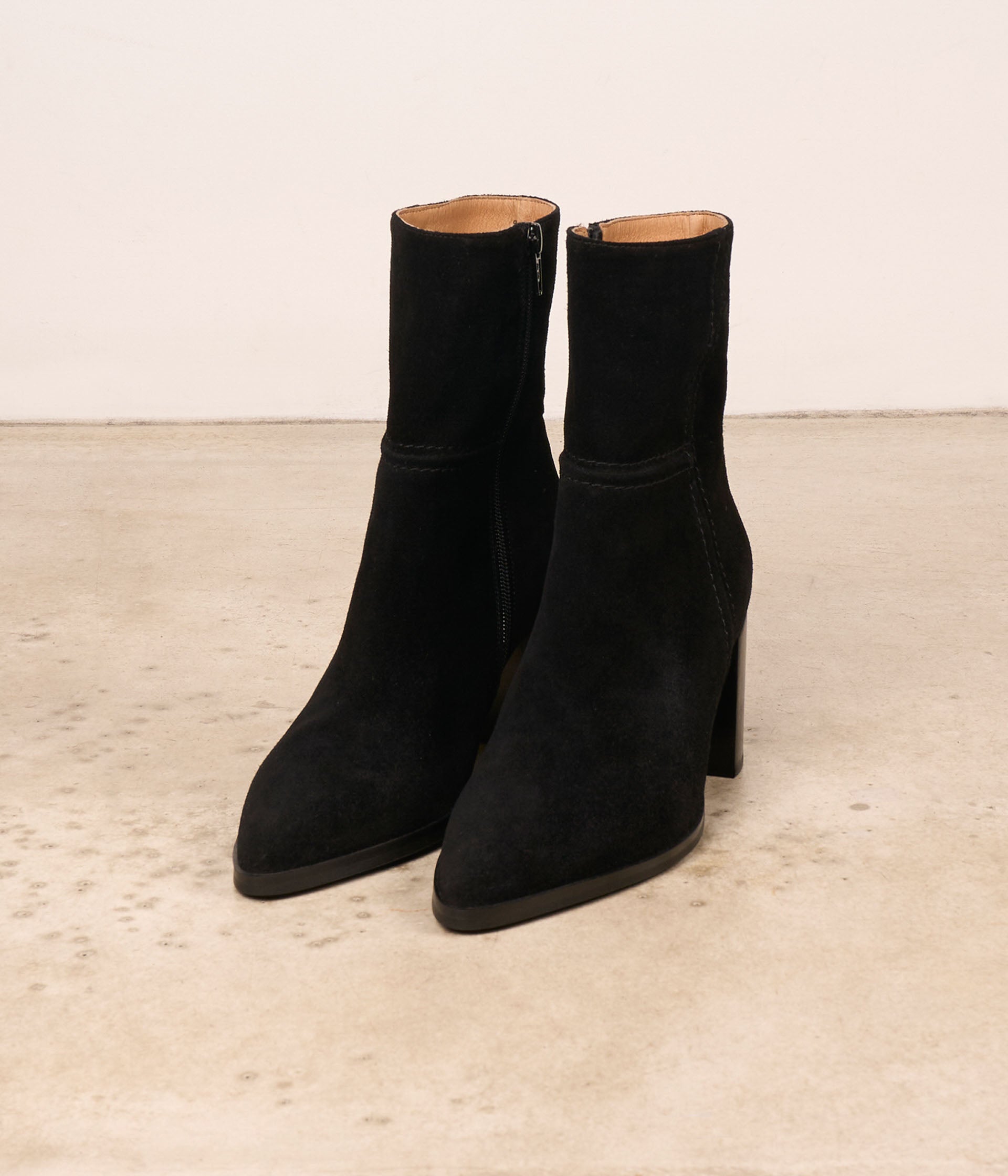 Boots cuir noir Clémence