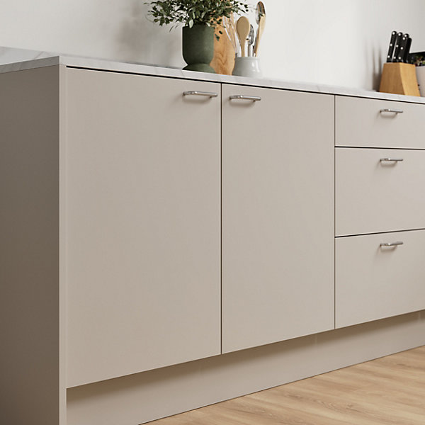 Panneau de finition haut Elcot beige sable H.96 x l.36 x ép.1,6 cm GoodHome