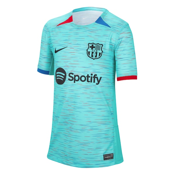 Gavi Barcelona Nike Youth 2023/24 Third Replica Jersey - Aqua