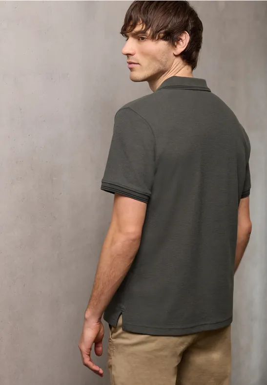 Kurzarm Poloshirt mit Struktur