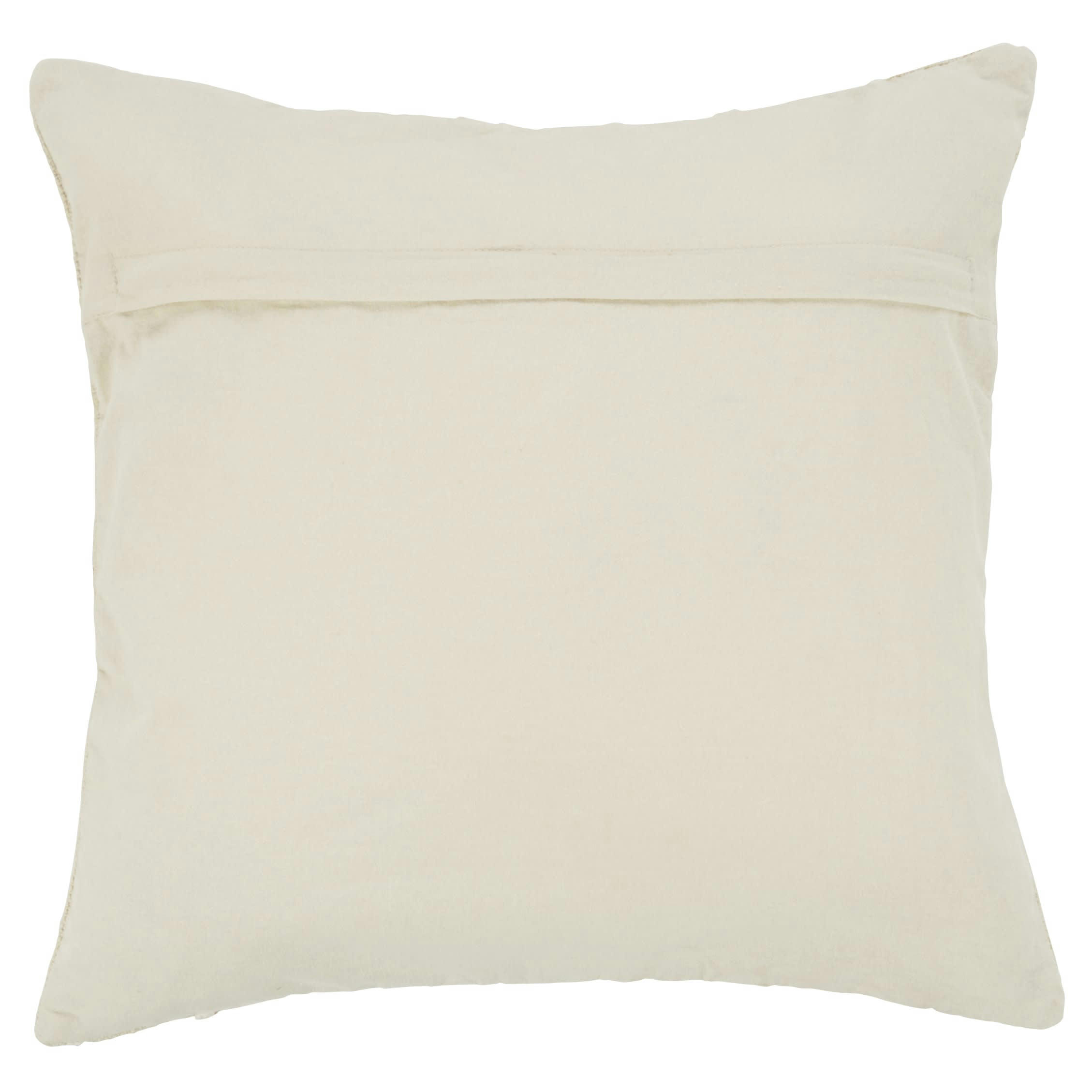 MARINA - Coussin en coton motif graphique tufté beige et écru 45x45