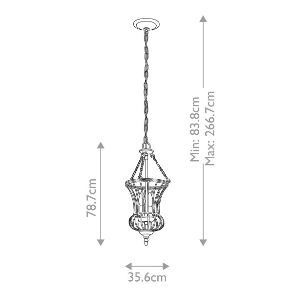 Lampa wisząca postarzane jasne złoto Calla 2xE14x60W Kichler