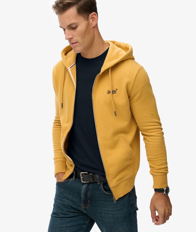 Essential Logo Half Brushed Zip Hoodie