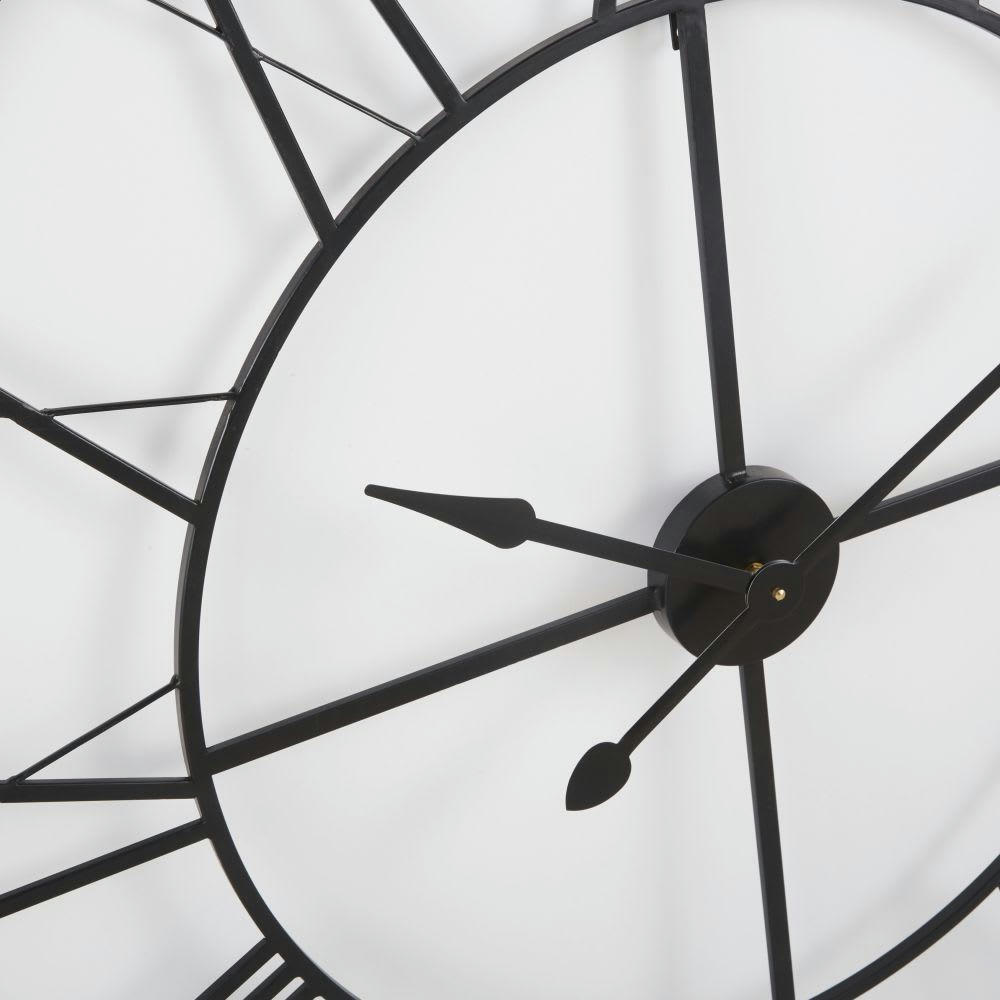 PAUL - Horloge en métal noir D105