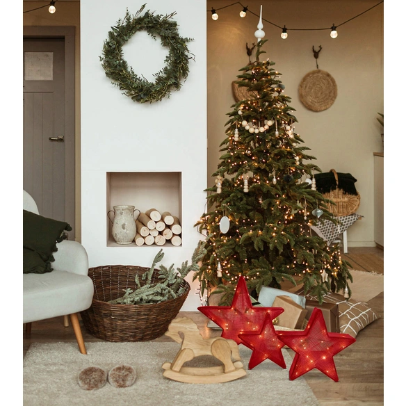 Weihnachtsstern, BxH: 10 x 48 cm, rot