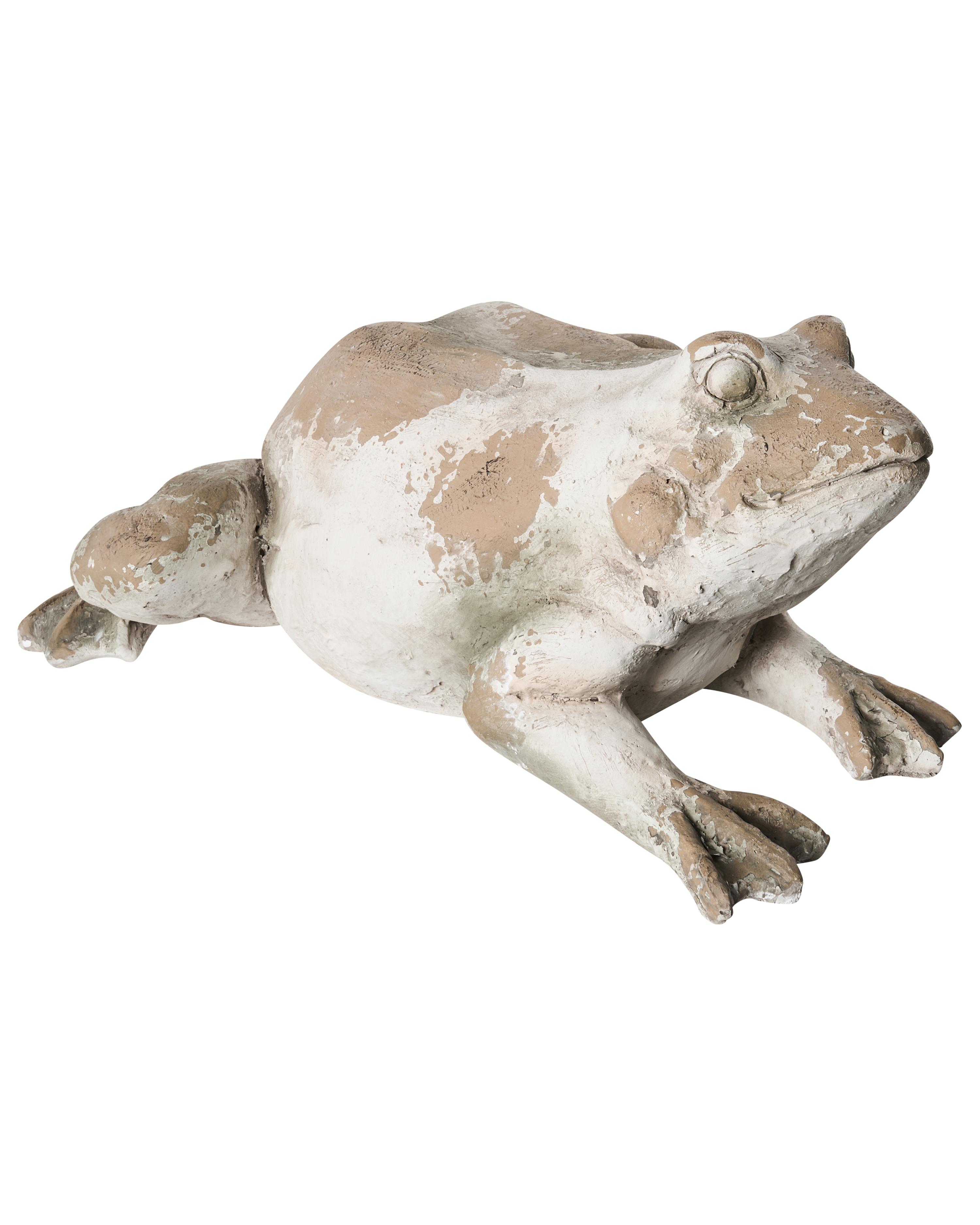 Garden Figurine CARAPELLE Frog Beige