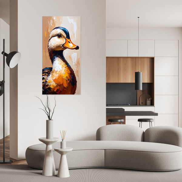 Naklejka na ścianę do salonu sypialni Feeby Kaczka Ptak Zwierzę 40x80