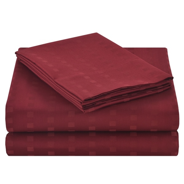 Spring Home 1200 Thread Count 100% Egyptian Cotton Deep Pocket Dobby Striped Sheet Set