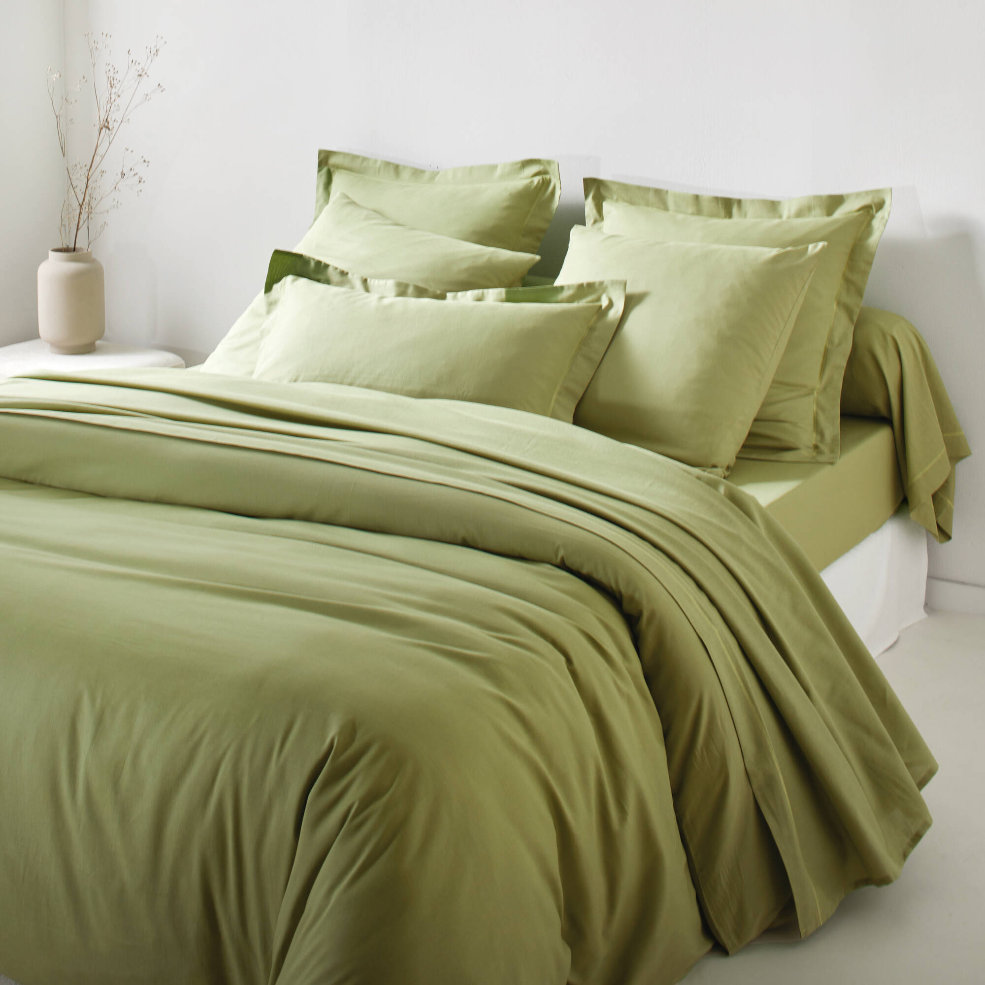 Linge de lit uni coton