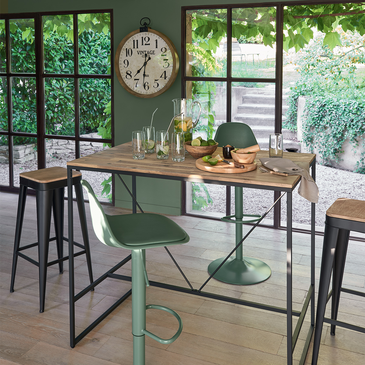 Bar stool "Joris" Black