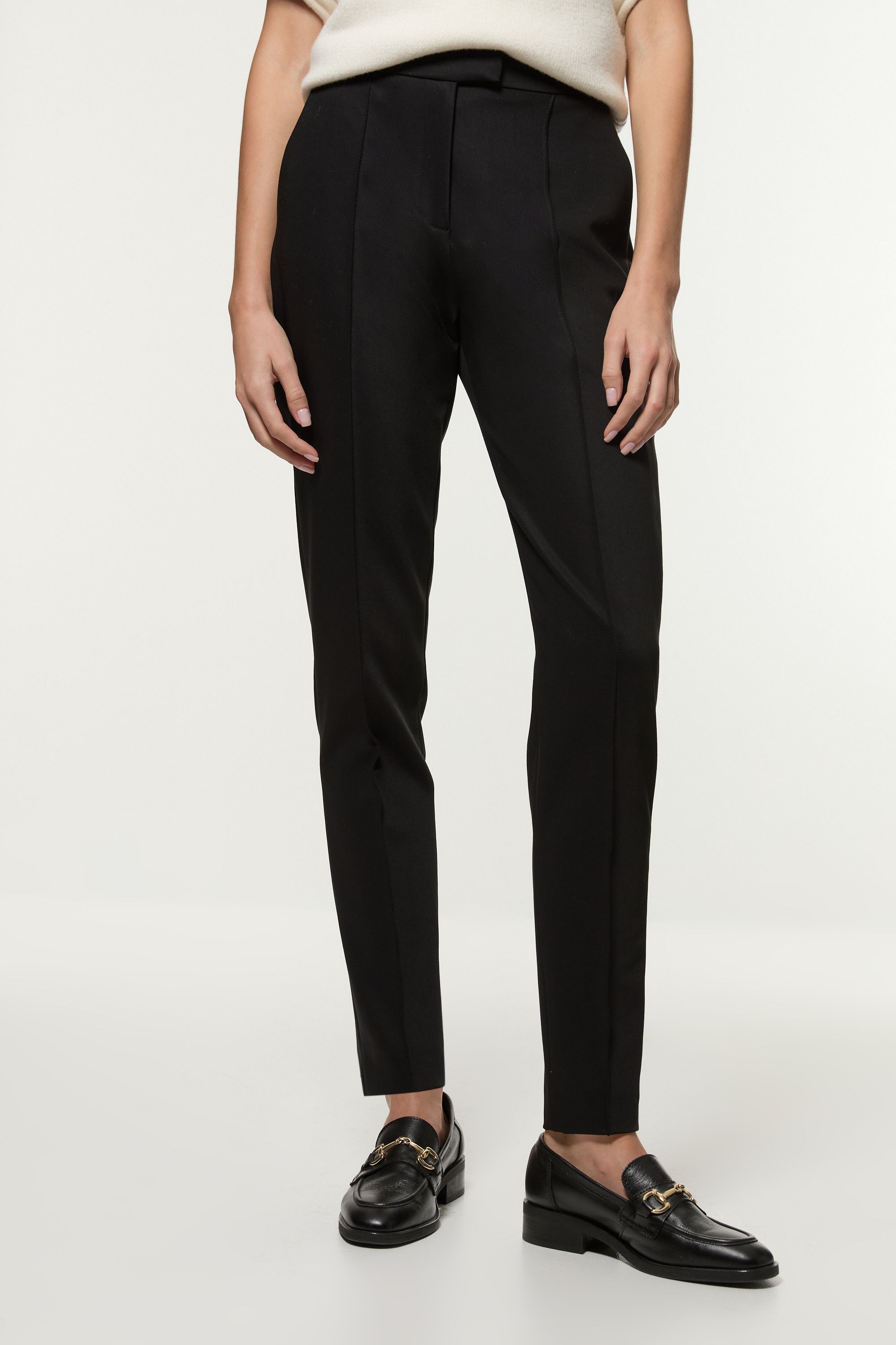 KarenMillen Tailored Pintuck Straight Leg Trouser