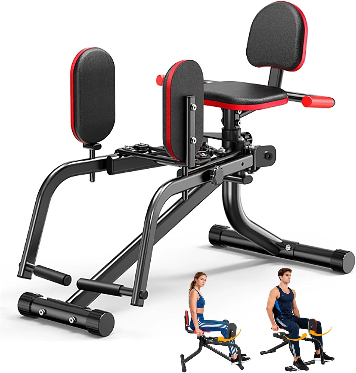 2 in 1 Hip Abductor & Adductor Machine, Compact Home Gym Equipment for Inner & Outer Thigh, Glute Workout Booty Trainer, Adjustable Leg Exercise Machine for Women Men