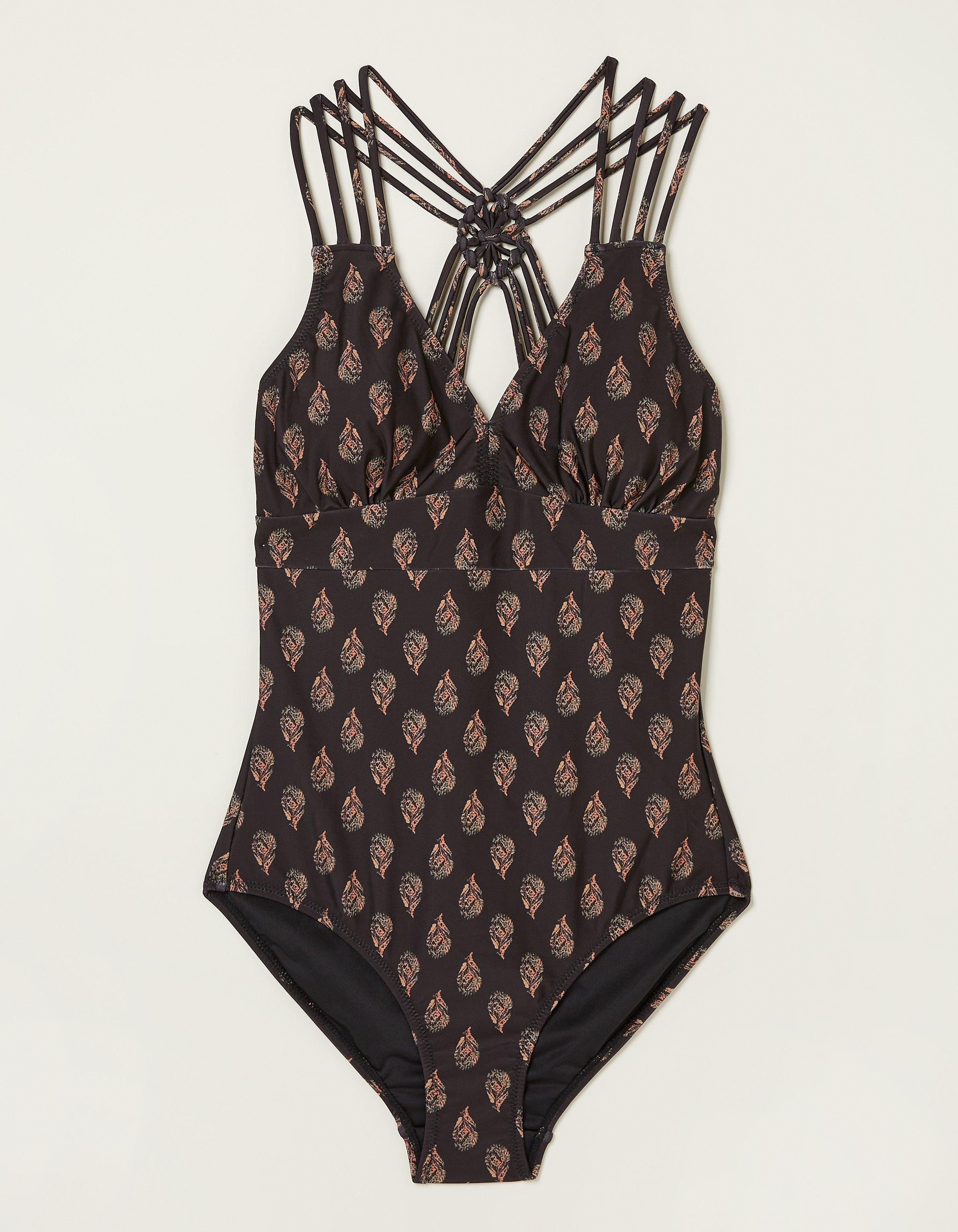 Tummy Control Woodblock Swimsuit