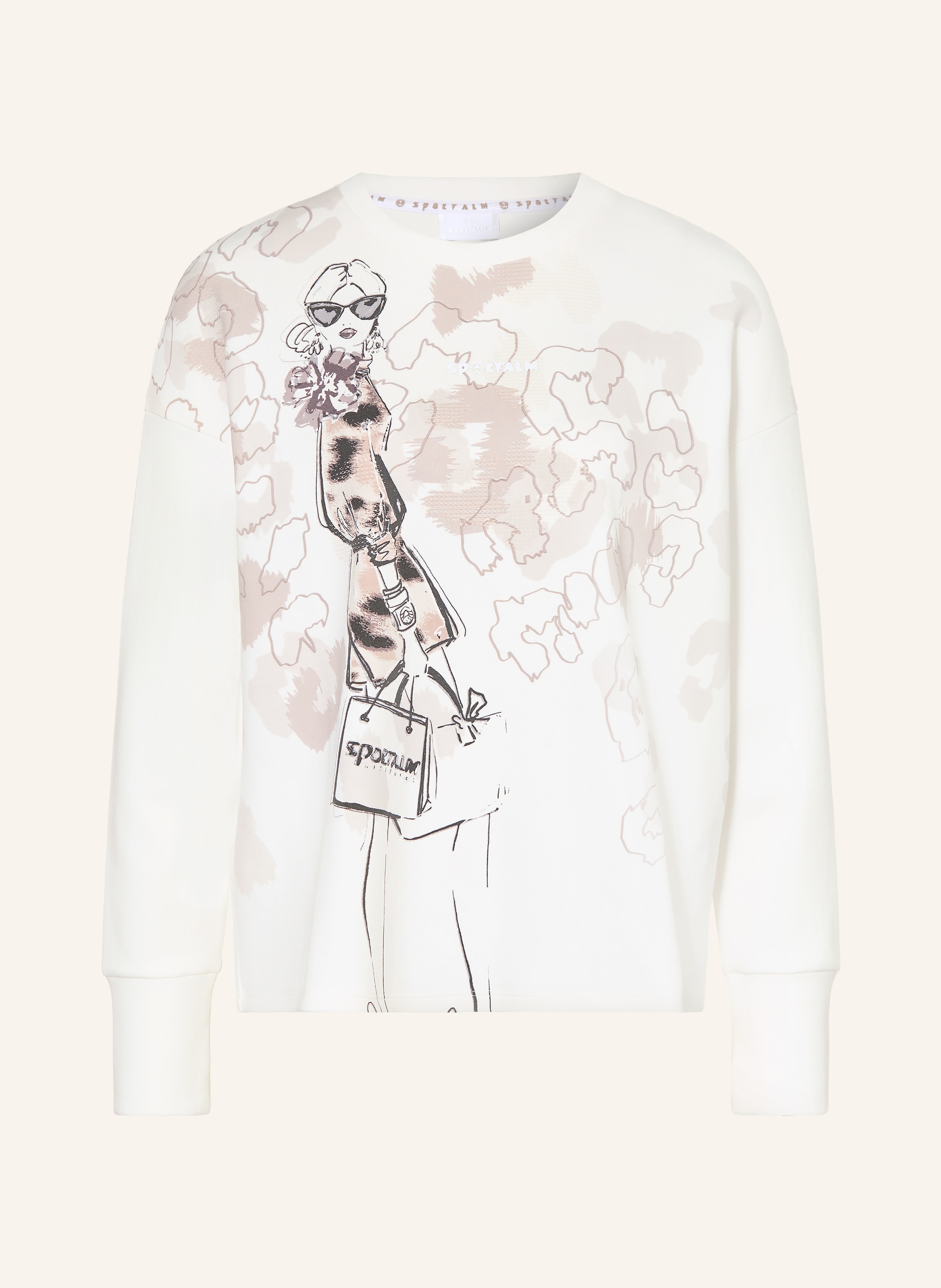 SPORTALM Sweatshirt mit Plissees im Materialmix
