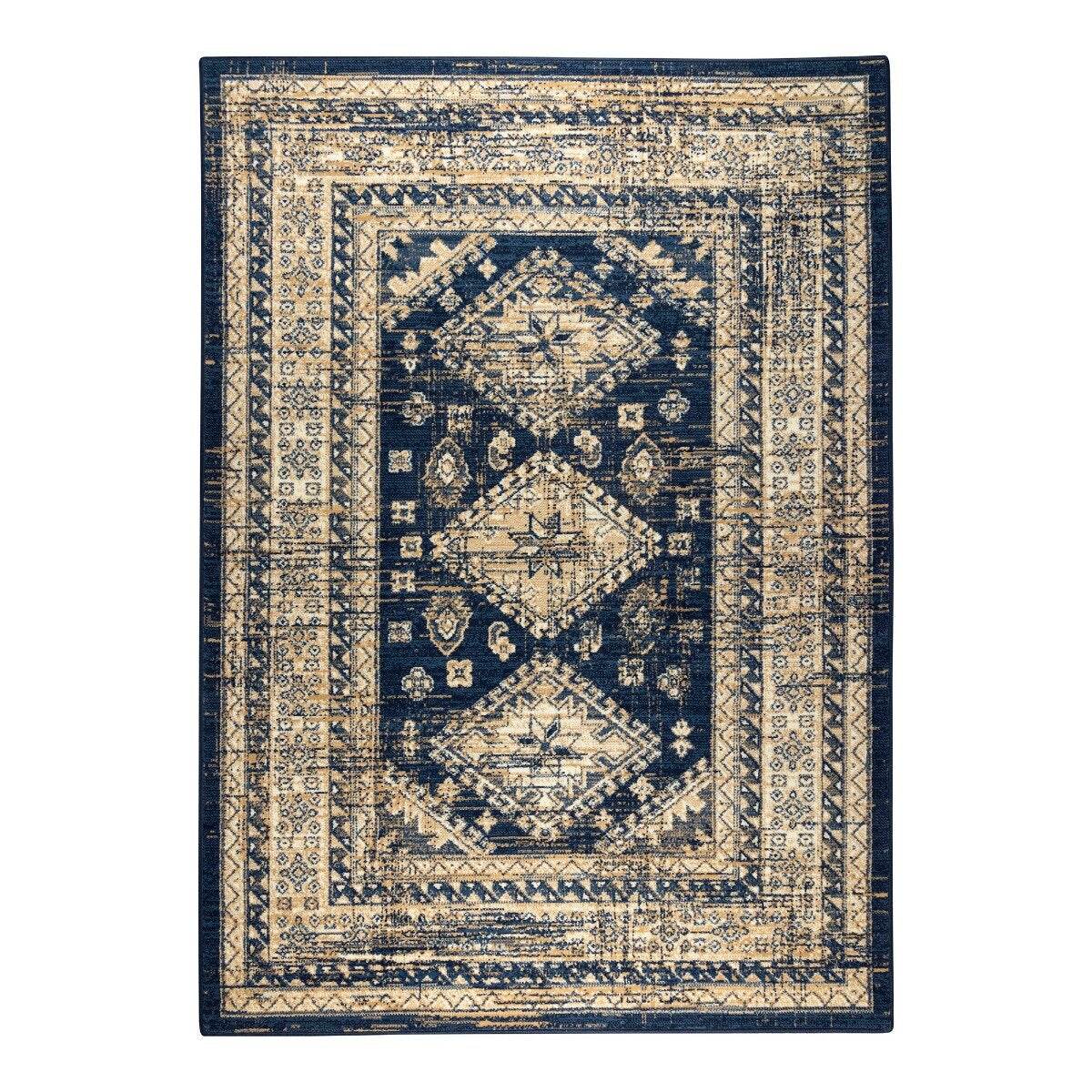 Interieur05 vintage vloerkleed Aila - blauw - 190 x 280 cm