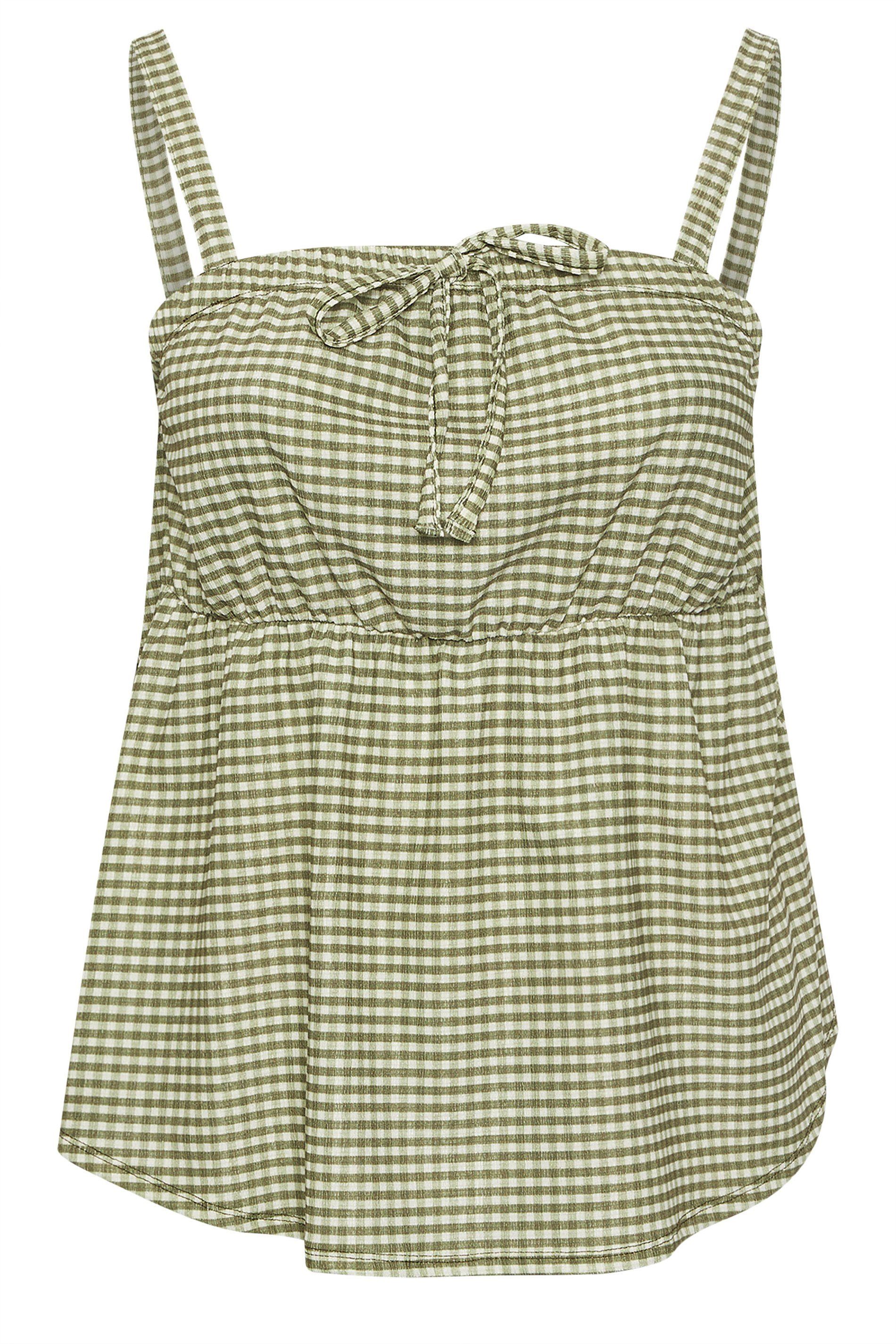 Yours Gingham Bow Vest Top