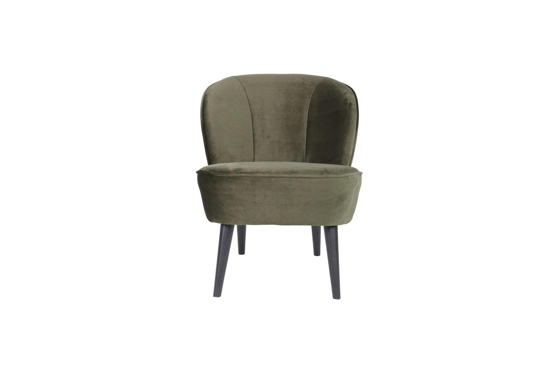 SARA - Fauteuil en velour vert