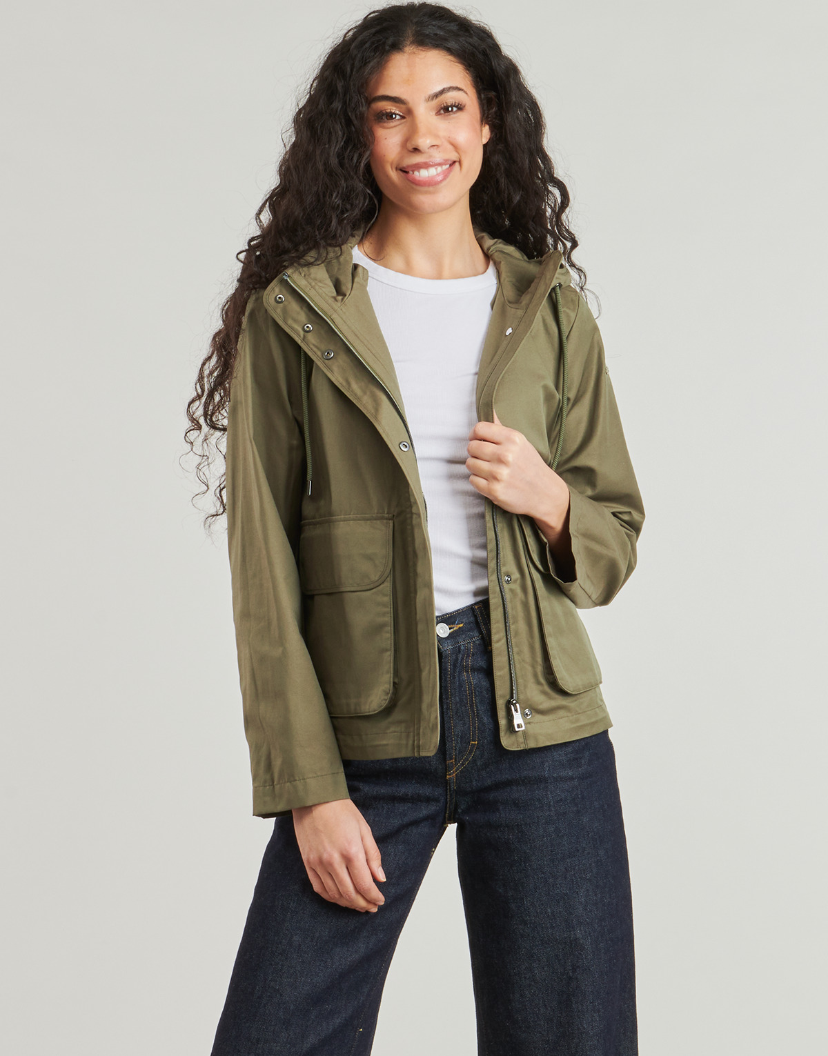Geox - W ILDE PARKA - Kaki
