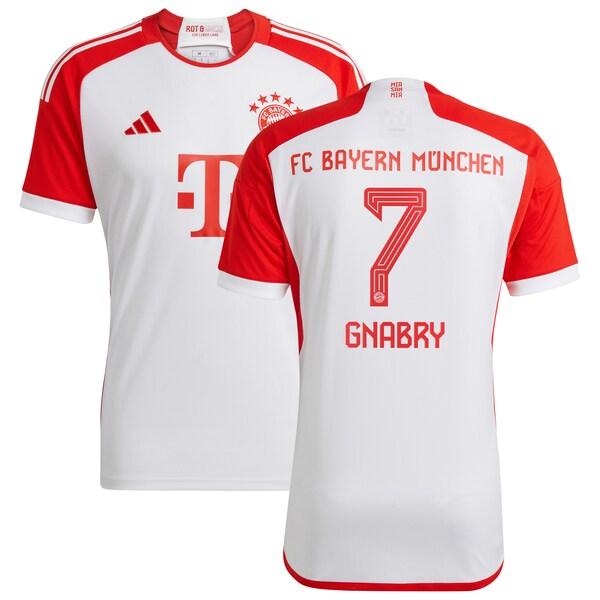 Serge Gnabry Bayern Munich adidas Youth 2023/24 Home Replica Jersey - White