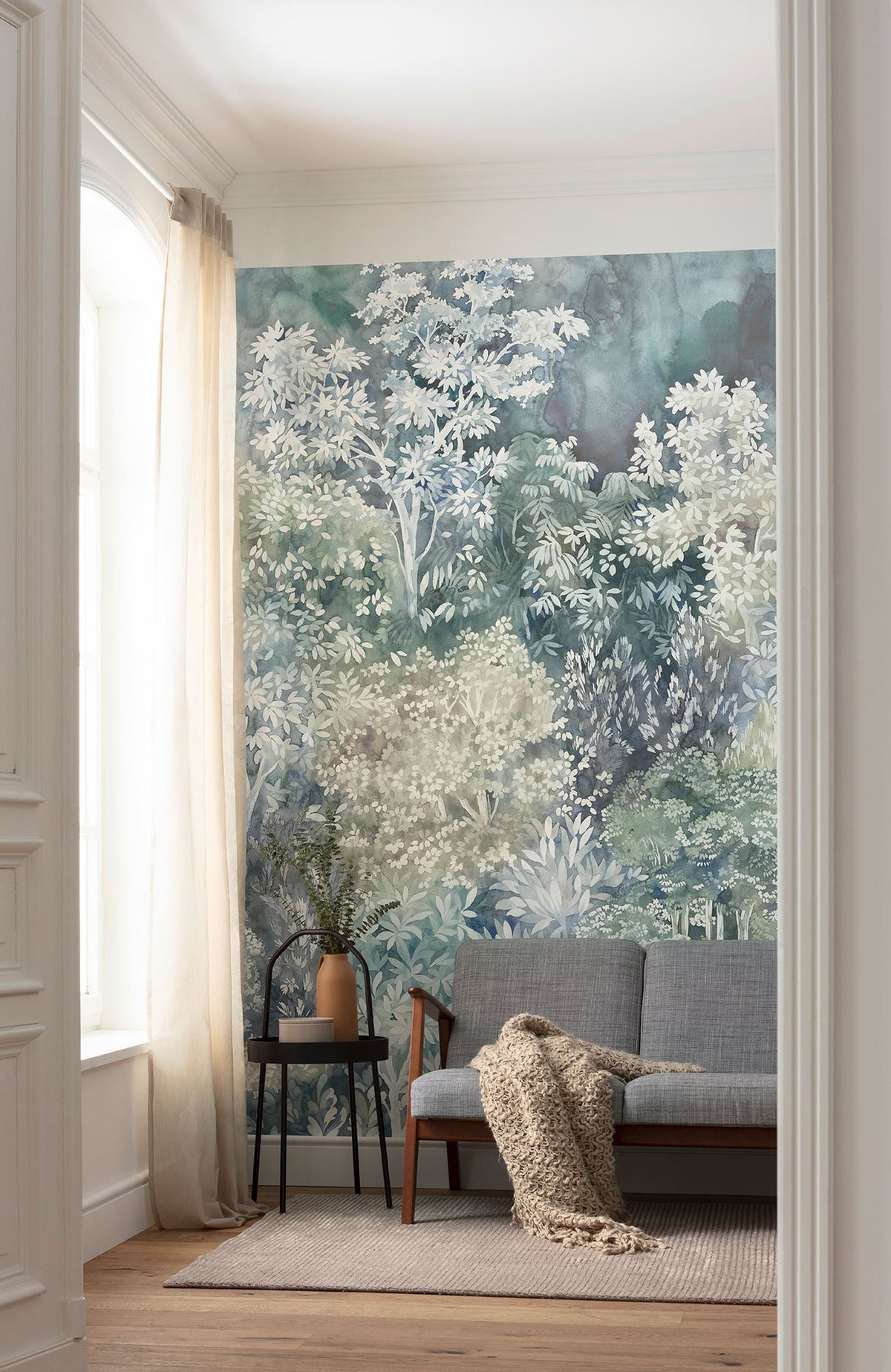 Komar fotobehang bomen groen en blauw - 200 x 250 cm - 611186