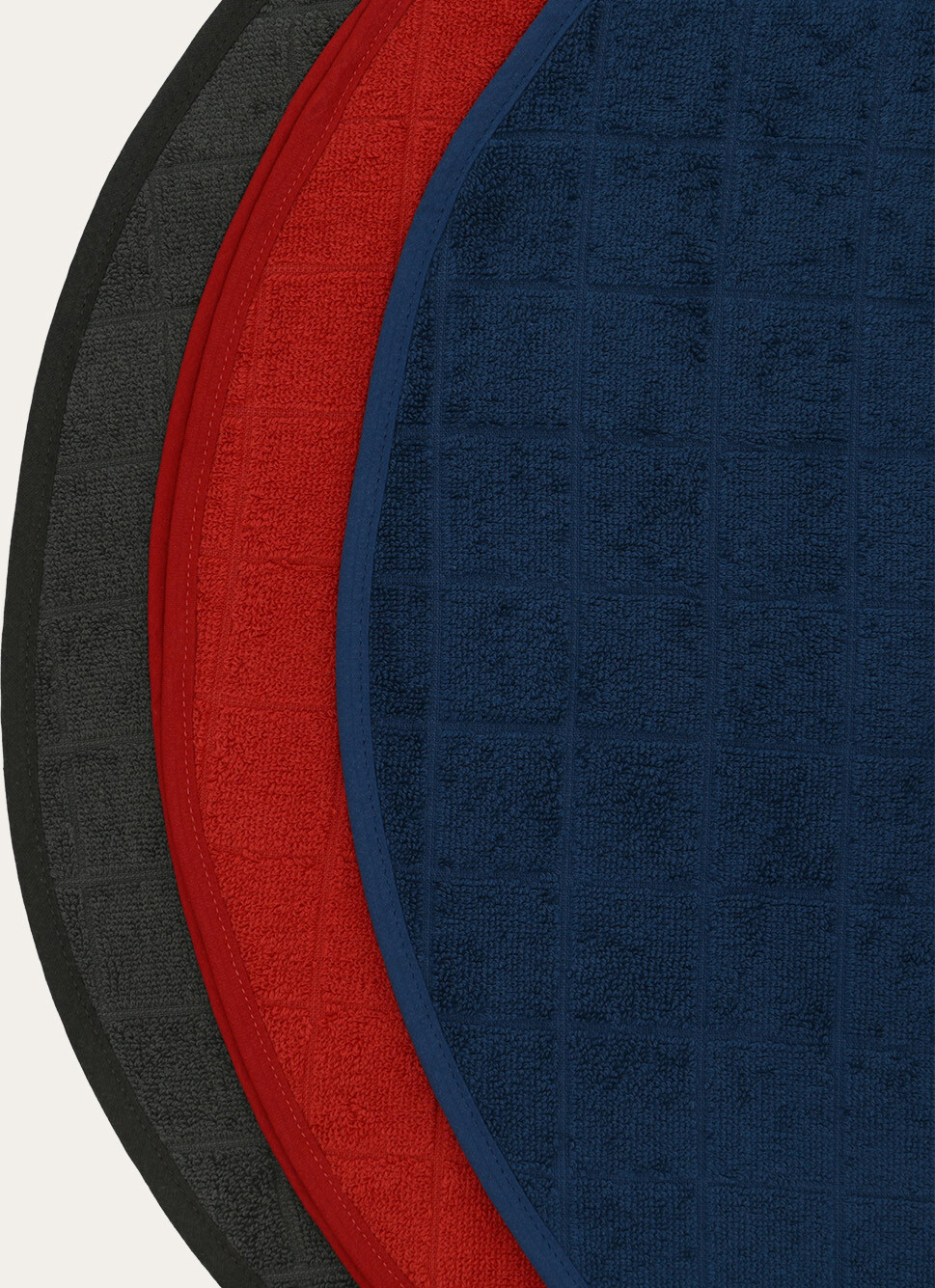 ESSUIE-MAINS EN COTON ÉPONGE UNI GRIS ANTHRACITE